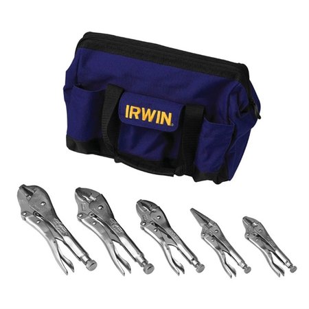 Irwin Locking Pliers Set, Canvas Tote Bag, 5pcs. 2077704